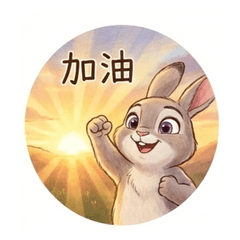 Cute rabbit emotional