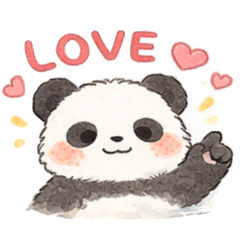 ゆるっと使えるパンダの毎日スタンプ