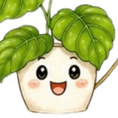 癒しの観葉植物スタンプ
