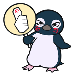 ぶすくれた顔ペンギン