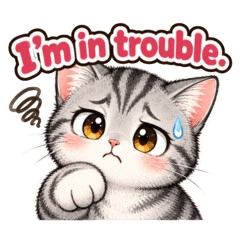 英語で本音と状態を返す猫