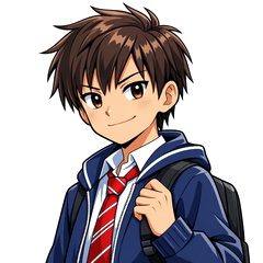 中学生男子の専用スタンプ