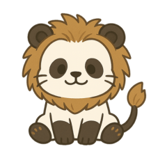 かわいいぱんだらいおん