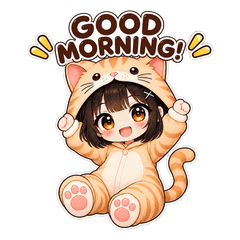 猫着ぐるみのチョコ 英語編