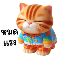 Summer round-faced orange cat V2