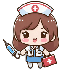 愛と笑顔あふれるかわいいナースのスタンプ