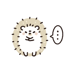 不機嫌多めなハリネズミ