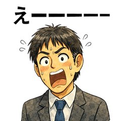 会社員のLINEスタンプ（感情を豊かに表現2