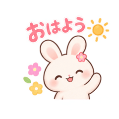 ぷっくりうさぎの日常スタンプ