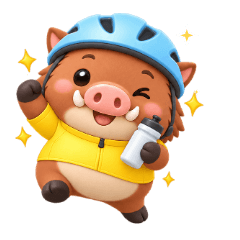 動く！サイクリング仲間の連絡イノシシ