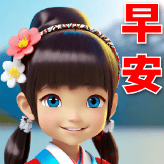 Cute Japanese girl - Practical greeting