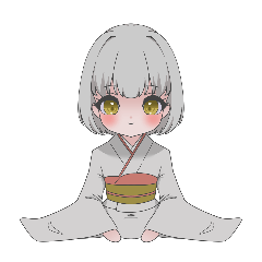 着物女子がちょっと動く。