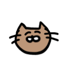 ラフねこ　表情スタンプ　日常