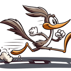 ロードランナーのカートゥーンステッカーで