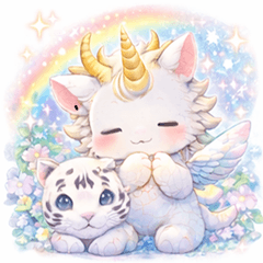 守護龍ゆにりゅう 寄り添う光スタンプ