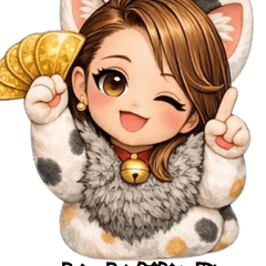 招き優にゃん　ビジネス敬語スタンプ