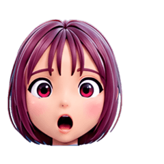 女の子 エフェクト スタンプ 380