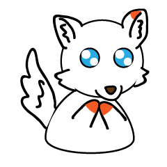 White fox-snow