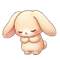 うさぎのふわふわスタンプ