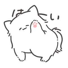 かわいいシンプルな線画いぬの日常スタンプ