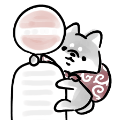 日常会話をする犬<黒>