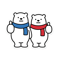 省エネなシロクマ夫婦