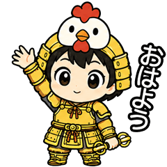 十二神将「鳥」：酉武将のゆるゆるスタンプ
