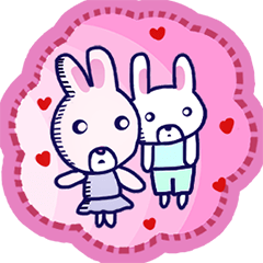 Cute Animated Rabbit Love