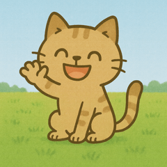 Cheerful Tabby Cat Daily Expressions