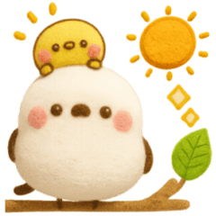 羊毛フェルト♡ふわふわシマエナガ