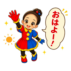 ピエロガールの日常スタンプ