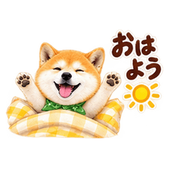 柴犬つくねのほっこりキッズスタンプ