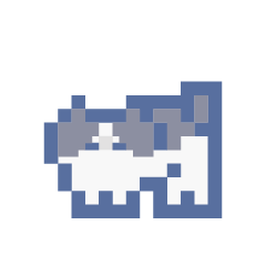 動くドットねこ!!2-2 ハチワレ