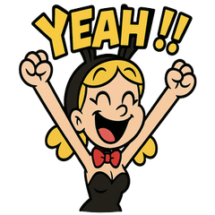 アメコミ風バニーガールスタンプ