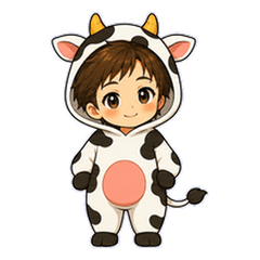 動く！牛の着ぐるみボーイ