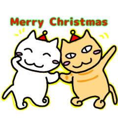 クリスマス猫と龍にのった開運猫
