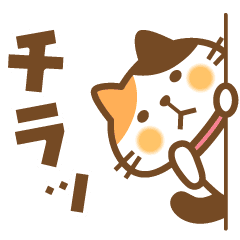 動く！三毛猫のみけ田さんのスタンプ