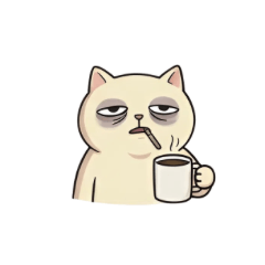 Deadpan Cat: Life Sucks Back Deadpan