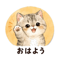 水彩エキゾ猫カレシ 恋人スタンプ