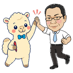 らくだ先生と塾長 塾の毎日スタンプ