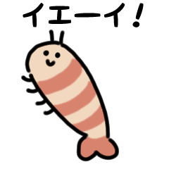 ぷりぷりエビ（文字付き）