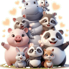 クレイジーちっちゃなカエル一家の応援ハグ