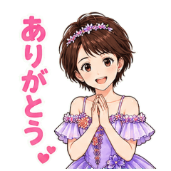 上品でかわいいバレリーナの日常スタンプ