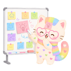 レインボープライドハートキャット