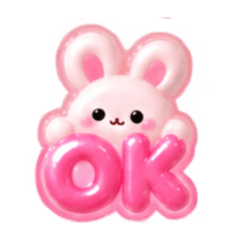 うさぎのぷくぷくシール