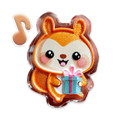 木の実の森【冬の章】32個シール風スタンプ