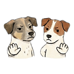 TWO dogs family say NO!