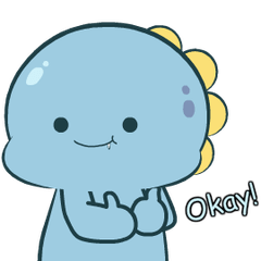 Chubby Blue Dino 2 : Pop-up stickers