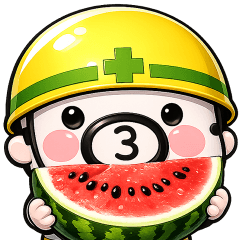 ぷにっと飛び出す！おやじ君の夏スタンプ