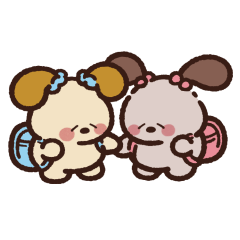 双子のいぬ、まるぽての日常